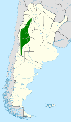 Distribución geográfica del jilguero del Monte.