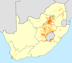 Archivo:South Africa Sotho speakers density map