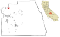 Tulare County California Incorporated and Unincorporated areas Orosi Highlighted