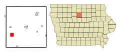 Wright County Iowa Incorporated and Unincorporated areas Eagle Grove Highlighted.svg