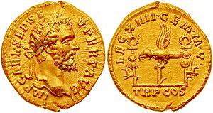 Archivo:Aureus Septimius Severus-193-leg XIIII GMV