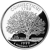 Archivo:Connecticut quarter, reverse side, 1999