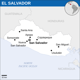 El Salvador - Location Map (2013) - SLV - UNOCHA.svg