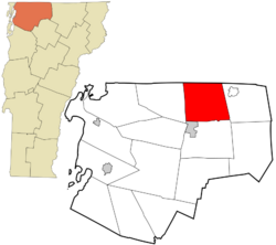 Franklin County Vermont incorporated and unincorporated areas Berkshire highlighted.svg