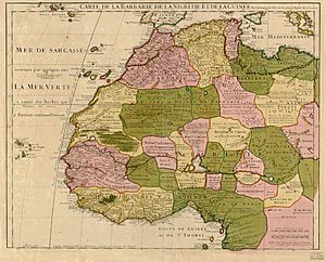 Archivo:Guillaume Delisle North West Africa 1707