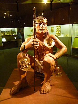 Archivo:Indígena con atuendo Museo del Oro Calima