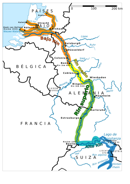 Karte des Rhein-es