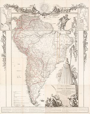Archivo:Mapa geográfico de América Meridional, Juan de la Cruz Cano y Olmedilla, 1775 (láminas juntas)