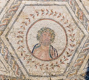 Archivo:Mosaico del Planetario, ruinas romanas de Itálica, Santiponce, Sevilla, España, 2015-12-06, DD 23