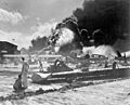 PearlHarbor brennende Flugzeuge