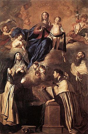 Archivo:Pietro Novelli Our Lady of Carmel and Saints