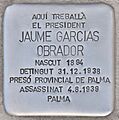 Remembrance Stone für Jaume Garcias Obrador (Palma)