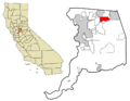 Sacramento County California Incorporated and Unincorporated areas Fair Oaks Highlighted