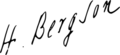 Signature of Henri Bergson