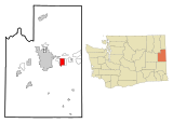 Spokane County Washington Incorporated and Unincorporated areas Opportunity Highlighted.svg