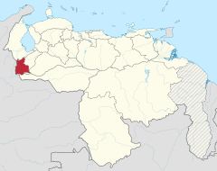 Tachira in Venezuela (+claimed).svg