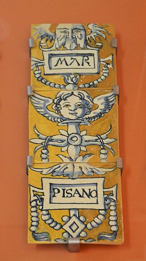 Archivo:Taulell policrom atribuït a Niculoso Pisano, Museu de Ceràmica de València