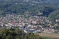 Vue du village de Pégomas depuis la piste DFCI des Harkis (au printemps)
