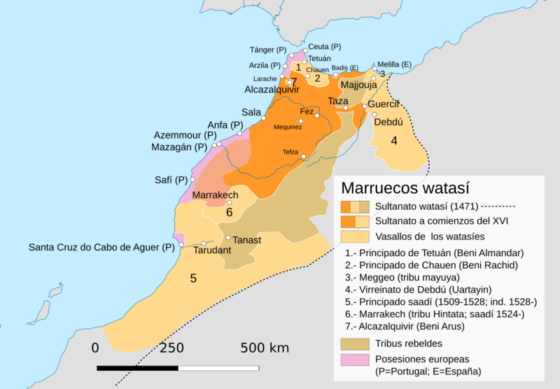 Wattasids - Simplified map-es