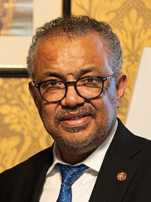 World Health Organization (WHO) Director-General Dr. Tedros Adhanom Ghebreyesus on 29 July 2024, London, UK (cropped).jpg