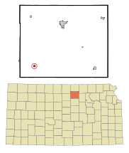 Cloud County Kansas Incorporated and Unincorporated areas Glasco Highlighted.svg