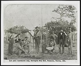 Archivo:Confederate camp, Warrington Navy Yard, Pensacola, Florida, 1861 LCCN2013651850