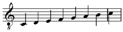 Archivo:Diatonic scale on C transposing clef