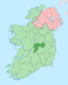 Island of Ireland location map Offaly
