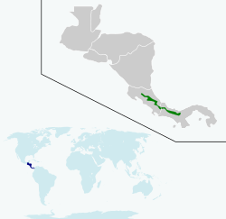 Distribución de Lampornis hemileucus