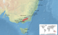 Litoria spenceri map-fr