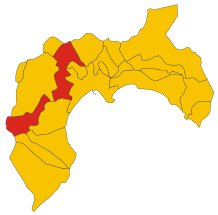 Map of comune of Assemini (metropolitan city of Cagliari, region Sardinia, Italy) - 2016.svg