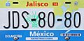 Matrícula automovilística México 2002 Jalisco JDS-80-80