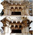 Monumento a los Fueros (Pamplona)-Escudos y pilastras