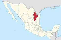 Nuevo Leon in Mexico (location map scheme).svg