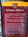 Plaques about the women sufragist in Puebla city 01