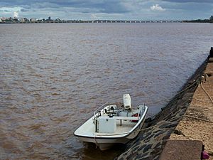 Archivo:Río Uruguay y puente internacional vistos desde Paso de los Libres.