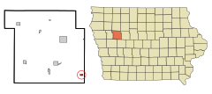 Sac County Iowa Incorporated and Unincorporated areas Auburn Highlighted.svg