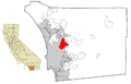 San Diego County California Incorporated and Unincorporated areas Poway Highlighted