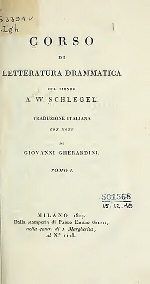 Archivo:Schlegel, August Wilhelm von – Vorlesungen über dramatische Kunst und literatur. , 1817 – BEIC 3311484
