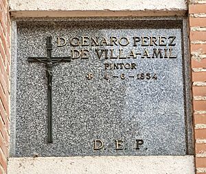 Archivo:Sepultura del pintor Genaro Pérez de Villaamil