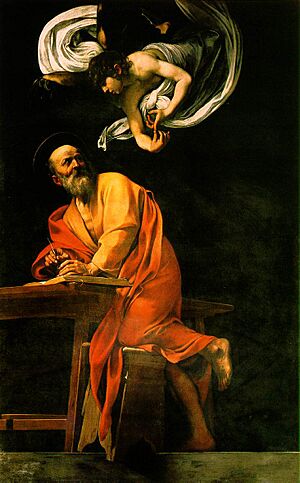 Archivo:The Inspiration of Saint Matthew by Caravaggio