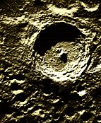 Impact crater Tycho on the Moon