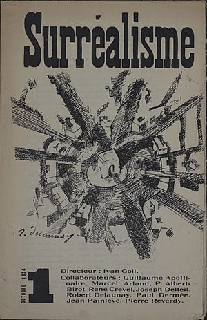 Archivo:Yvan Goll, Surréalisme, Manifeste du surréalisme, Volume 1, Number 1, October 1, 1924, cover by Robert Delaunay