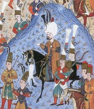 Archivo:1522-Sultan Suleiman during the Siege of Rhodes-Suleymanname-DetailBottomRight