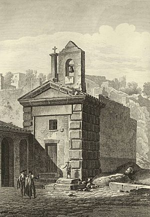 Archivo:1806-1820, Voyage pittoresque et historique de l'Espagne, tomo I, Templo de Alcántara (cropped)