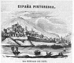 Archivo:1847-07-11, Semanario Pintoresco Español, La ciudad de Tuy