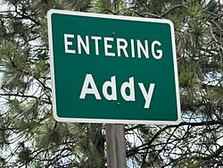 Addy, Washington entering sign.jpg