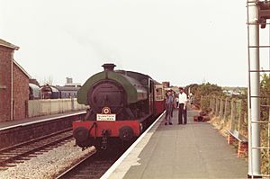 Archivo:Bagnall 0-6-0ST 2994 'Vulcan' Williton 30.08.1981 (9972286513)