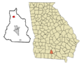Cook County Georgia Incorporated and Unincorporated areas Lenox Highlighted
