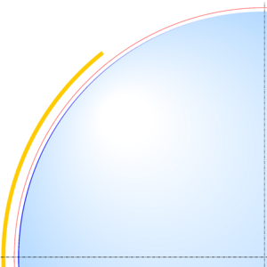 Archivo:Earth oblateness to scale
